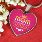 Mom You Are My Queen Heart Pendant Stainless Steel or 18k Gold Heart Pendant 18-22"-Express Your Love Gifts