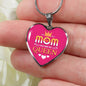 Mom You Are My Queen Heart Pendant Stainless Steel or 18k Gold Heart Pendant 18-22"-Express Your Love Gifts
