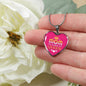 Mom You Are My Queen Heart Pendant Stainless Steel or 18k Gold Heart Pendant 18-22"-Express Your Love Gifts