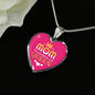 Mom You Are My Queen Heart Pendant Stainless Steel or 18k Gold Heart Pendant 18-22"-Express Your Love Gifts