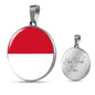 Monaco Flag Necklace Monaco Flag Stainless Steel or 18k Gold 18-22" - Express Your Love Gifts