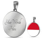 Monaco Flag Necklace Monaco Flag Stainless Steel or 18k Gold 18-22" - Express Your Love Gifts