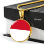Monaco Flag Necklace Monaco Flag Stainless Steel or 18k Gold 18-22" - Express Your Love Gifts