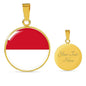 Monaco Flag Necklace Monaco Flag Stainless Steel or 18k Gold 18-22" - Express Your Love Gifts