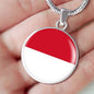 Monaco Flag Necklace Monaco Flag Stainless Steel or 18k Gold 18-22" - Express Your Love Gifts
