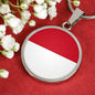Monaco Flag Necklace Monaco Flag Stainless Steel or 18k Gold 18-22" - Express Your Love Gifts