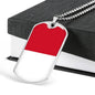 Monaco Flag Necklace Monaco Flag Stainless Steel or 18k Gold Dog Tag 24" - Express Your Love Gifts