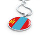 Mongolia Flag Necklace Mongolia Flag Stainless Steel or 18k Gold 18-22" - Express Your Love Gifts