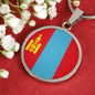 Mongolia Flag Necklace Mongolia Flag Stainless Steel or 18k Gold 18-22" - Express Your Love Gifts