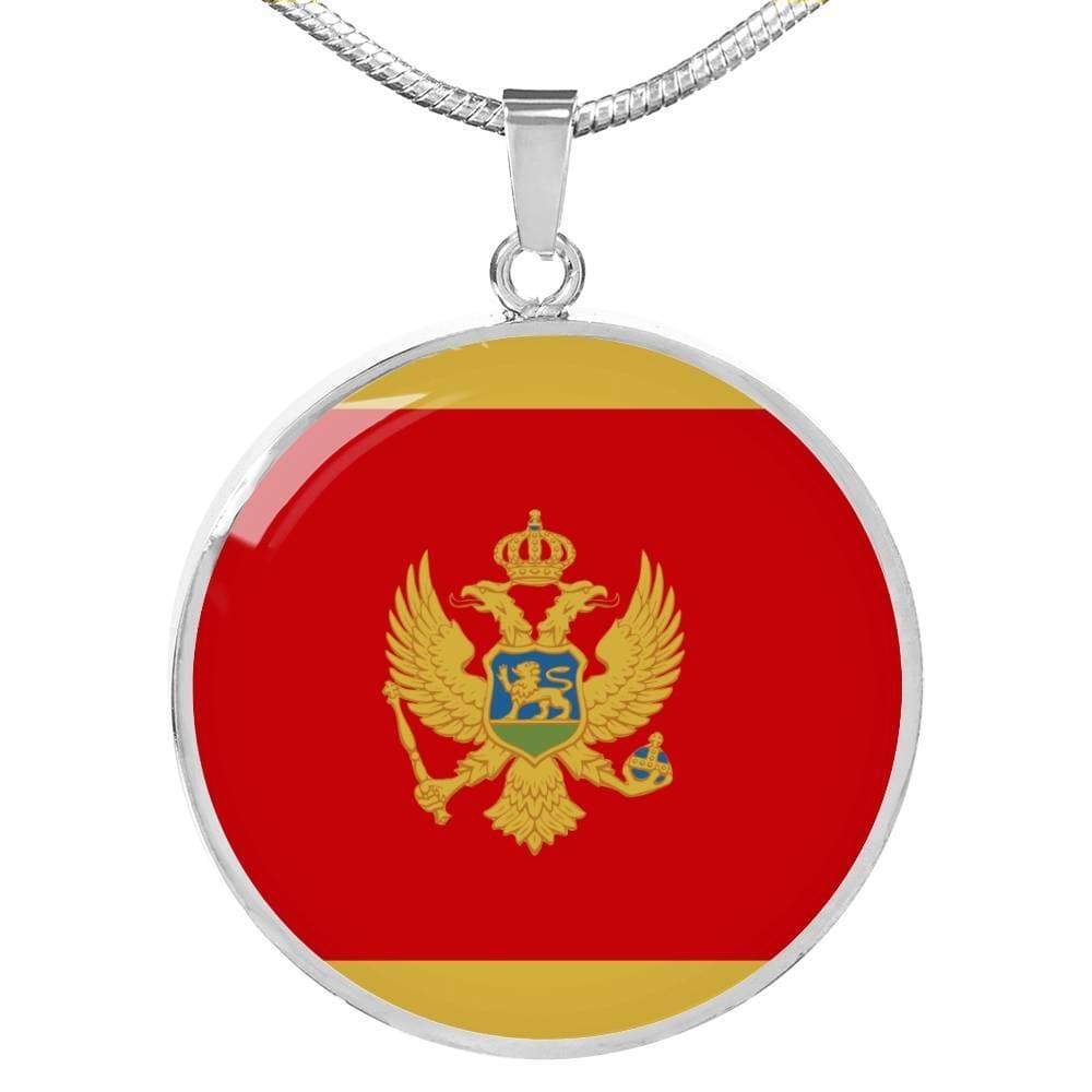 Montenegro Flag Necklace Montenegro Flag Stainless Steel or 18k Gold 18-22" - Express Your Love Gifts