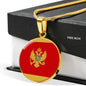 Montenegro Flag Necklace Montenegro Flag Stainless Steel or 18k Gold 18-22" - Express Your Love Gifts