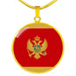 Montenegro Flag Necklace Montenegro Flag Stainless Steel or 18k Gold 18-22" - Express Your Love Gifts