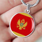 Montenegro Flag Necklace Montenegro Flag Stainless Steel or 18k Gold 18-22" - Express Your Love Gifts
