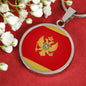 Montenegro Flag Necklace Montenegro Flag Stainless Steel or 18k Gold 18-22" - Express Your Love Gifts