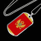 Montenegro Flag Necklace Montenegro Flag Stainless Steel or 18k Gold Dog Tag 24" - Express Your Love Gifts