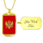 Montenegro Flag Necklace Montenegro Flag Stainless Steel or 18k Gold Dog Tag 24" - Express Your Love Gifts