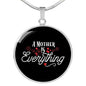 Mother Is Everything Circle Necklace Stainless Steel or 18k Gold 18-22" - Express Your Love Gifts