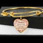 Mother Love Message Stainless Steel or 18k Gold Heart Bangle Bracelet - Express Your Love Gifts