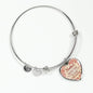 Mother Love Message Stainless Steel or 18k Gold Heart Bangle Bracelet - Express Your Love Gifts