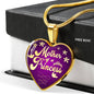 Mother Of A Pricess Stainless Steel or 18k Gold Heart Pendant 18-22" - Express Your Love Gifts