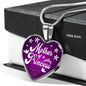 Mother Of A Pricess Stainless Steel or 18k Gold Heart Pendant 18-22" - Express Your Love Gifts