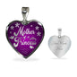 Mother Of A Pricess Stainless Steel or 18k Gold Heart Pendant 18-22" - Express Your Love Gifts