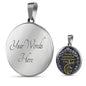 Mother Son Circle Necklace Stainless Steel or 18k Gold 18-22" - Express Your Love Gifts