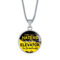 Motivation Gift Elevator to Greatnesss Circle Necklace Stainless Steel or 18k Gold 18-22"-Express Your Love Gifts