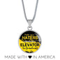 Motivation Gift Elevator to Greatnesss Circle Necklace Stainless Steel or 18k Gold 18-22"-Express Your Love Gifts