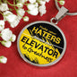 Motivation Gift Elevator to Greatnesss Circle Necklace Stainless Steel or 18k Gold 18-22"-Express Your Love Gifts