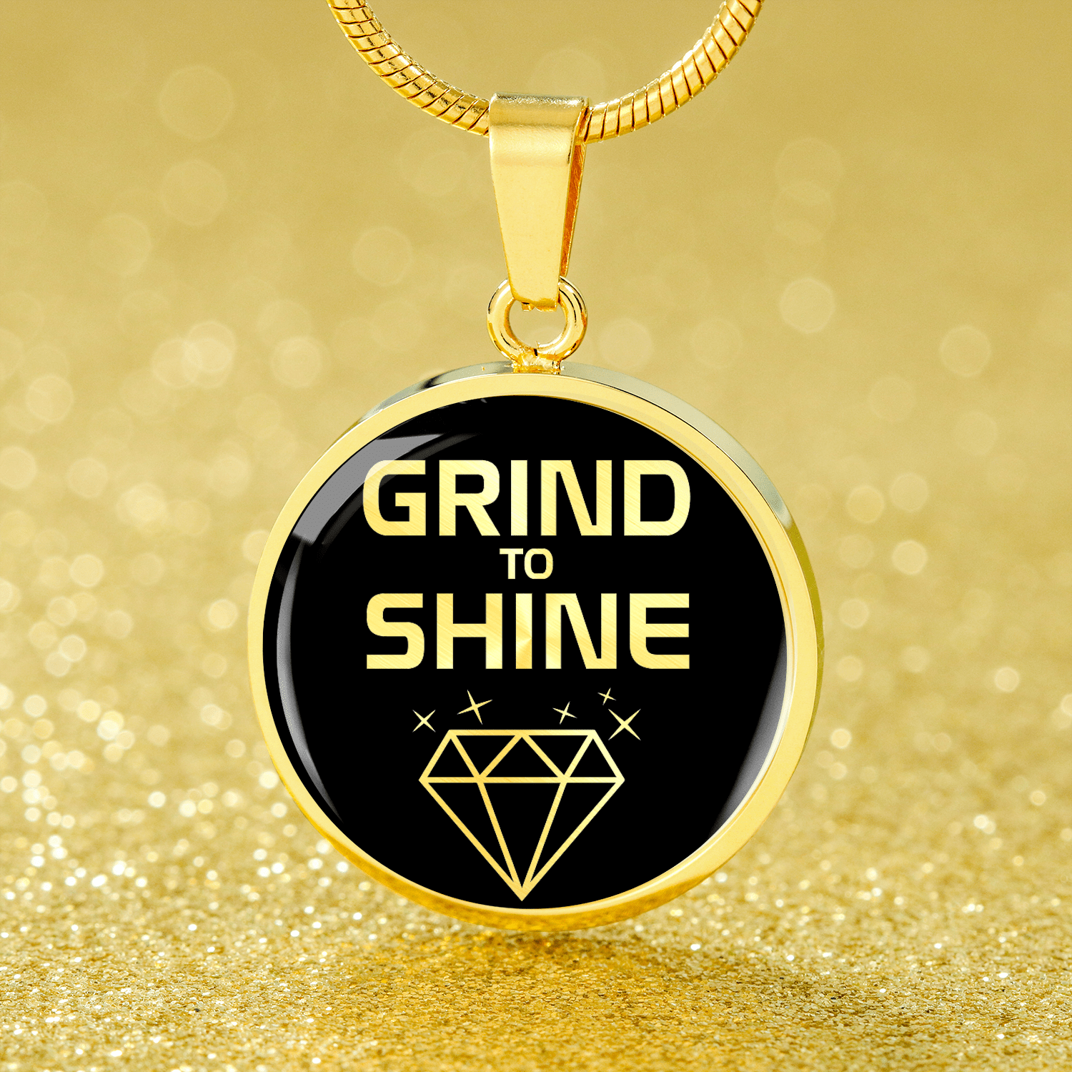 Motivation Gift Circle Necklace Stainless Steel or 18k Gold 18-22" - Express Your Love Gifts