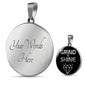 Motivation Gift Circle Necklace Stainless Steel or 18k Gold 18-22" - Express Your Love Gifts
