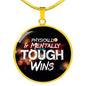 Motivational Message Circle Necklace Stainless Steel or 18k Gold 18-22" - Express Your Love Gifts