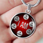 Motivational Necklace I Am Affirmations Circle Pendant Stainless Steel or 18k Gold 18-22" - Express Your Love Gifts