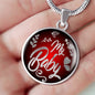 My Baby Love Message Circle Necklace Stainless Steel or 18k Gold 18-22" - Express Your Love Gifts