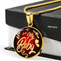 My Baby Love Message Circle Necklace Stainless Steel or 18k Gold 18-22" - Express Your Love Gifts
