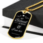 My Beloved Is Mine Necklace Stainless Steel or 18k Gold Dog Tag 24" Chain-Express Your Love Gifts