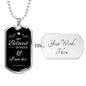 My Beloved Is Mine Necklace Stainless Steel or 18k Gold Dog Tag 24" Chain-Express Your Love Gifts