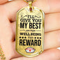 My Best Nurse Necklace Stainless Steel or 18k Gold Dog Tag 24" Chain-Express Your Love Gifts