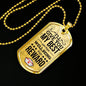 My Best Nurse Necklace Stainless Steel or 18k Gold Dog Tag 24" Chain-Express Your Love Gifts