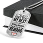 My Best Nurse Necklace Stainless Steel or 18k Gold Dog Tag 24" Chain-Express Your Love Gifts