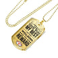My Best Nurse Necklace Stainless Steel or 18k Gold Dog Tag 24" Chain-Express Your Love Gifts