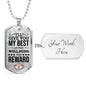 My Best Nurse Necklace Stainless Steel or 18k Gold Dog Tag 24" Chain-Express Your Love Gifts