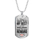 My Best Nurse Necklace Stainless Steel or 18k Gold Dog Tag 24" Chain-Express Your Love Gifts
