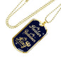 My Healer Redeemer Jeremiah Necklace Stainless Steel or 18k Gold Dog Tag 24" - Express Your Love Gifts