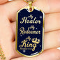 My Healer Redeemer Jeremiah Necklace Stainless Steel or 18k Gold Dog Tag 24" - Express Your Love Gifts