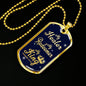 My Healer Redeemer Jeremiah Necklace Stainless Steel or 18k Gold Dog Tag 24" - Express Your Love Gifts