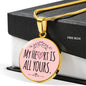My Heart Is All Yours Circle Necklace Stainless Steel 18-22" - Express Your Love Gifts