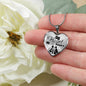 My Heart Is All Yours Couples Necklace Stainless Steel or 18k Gold Heart Pendant 18-22"''-Express Your Love Gifts