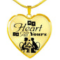 My Heart Is All Yours Couples Necklace Stainless Steel or 18k Gold Heart Pendant 18-22"''-Express Your Love Gifts